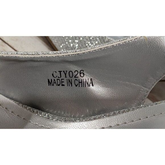 Vepose New York CJY026 Womens Size 8 Silver Pointed Toe Kitten Pump Heels - Picture 8 of 10